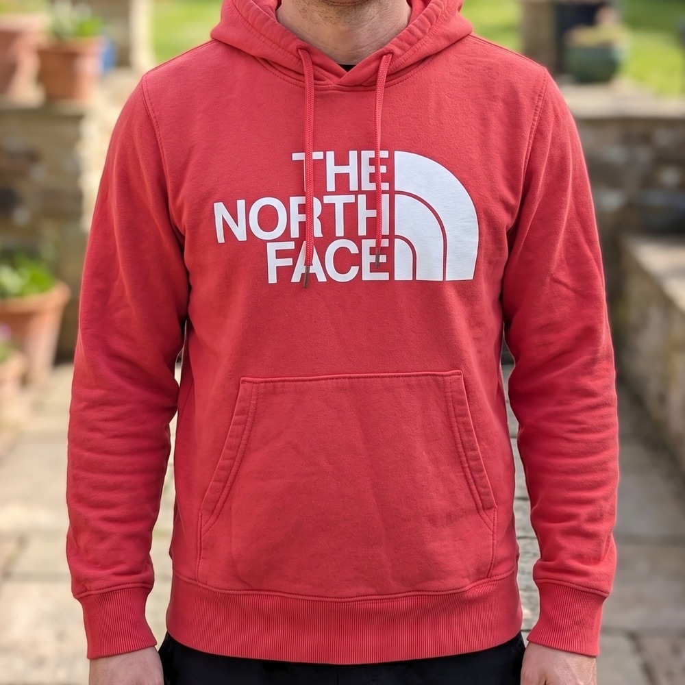 The North Face Mens Red Half Dome Logo Pullover Fleece Hoodie Sweatshirt 5702